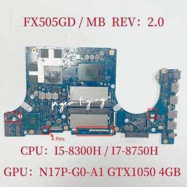 Imagem de Placa-mãe para laptop para ASUS  FX505GD  FX505  FX505G  FX505GE  Notebook Mainboard  I5-8300H