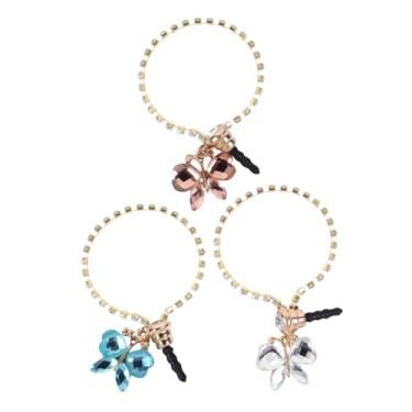 Imagem de DOITOOL 6 Peças Perfure o plugue de poeira do telefone móvel animal animais celualr mobilete telefone celular pó cristal tampa do plugue computador portátil protetor Tampão de poeira Liga