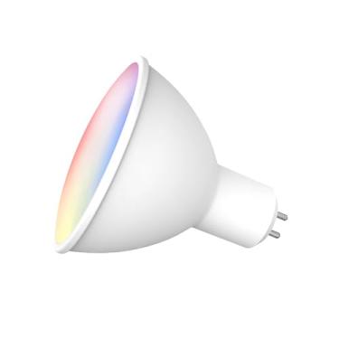 Imagem de ngnsky Zigbee GU5.3 Lâmpada inteligente RGBCW compatível com Alexa e Google Home, aplicativo e controle de voz, hub ZigBee necessário, 5W