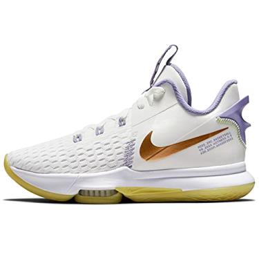Imagem de Nike Tênis de basquete masculino Lebron Witness CQ9380-102 (branco Summit/bronze MTLC)