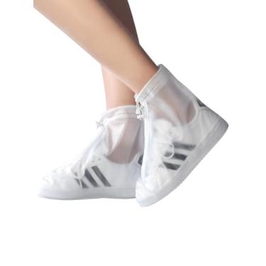 Imagem de HTHOY&GOWY Capas de sapato para mulheres e homens, à prova d'água, antiderrapante, galochas para chuva