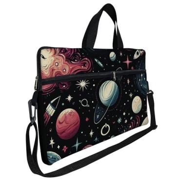 Imagem de Case Capa Maleta Premium Para Notebook Laptop de 17 e 17,3 com Alça de Mão Alça de Ombro e Zíper Lateral - Planetas