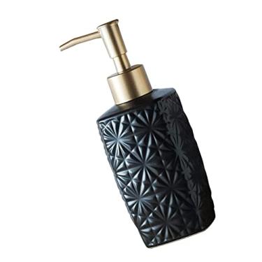 Imagem de Garrafa Dispensadores de sabão unidade dispensador de mão banheiro shampoo garrafa: 310ml bomba reutilizável spray recipientes de banho de mão Banheiros (Color : Black)