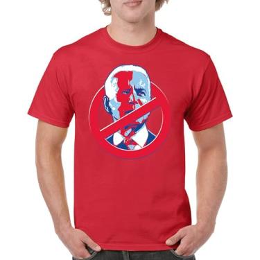 Imagem de Camiseta No Biden Anti Sleepy Joe Republican President Pro Trump 2024 MAGA FJB Lets Go Brandon Deplorable Camiseta masculina, Vermelho, GG