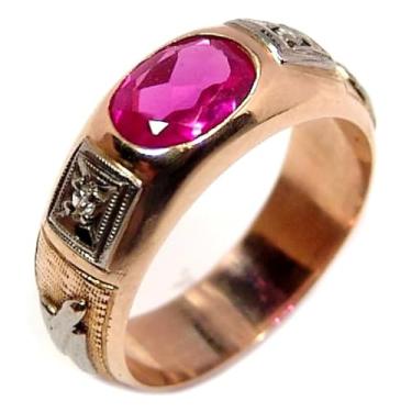 Imagem de Anel formatura masculino - Zircônica e P. Sintétic - 2APS0047