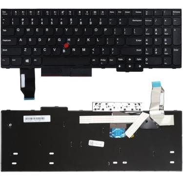 Imagem de YAEHUYING Novo teclado com ponteiro Trackpoint de substituição para Lenovo IBM ThinkPad E580 E585 E590 E595 T590 L580 L590 P52 P53 P53S P72 P73 P73 Series Laptop (não serve para P52s) Moldura preta