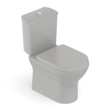 Imagem de Kit Vaso Sanitário com Caixa Acoplada e Assento Soft Close Nexo Roca Stone Fosco