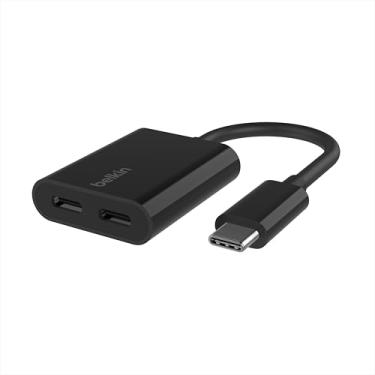 Imagem de Belkin Adaptador de carregamento + áudio USB-C RockStar, adaptador de fone de ouvido com carregamento rápido USB-C 60W para iPhone, iPad Pro, Galaxy, Note, Google Pixel, LG G6, Sony Xperia, OnePlus e