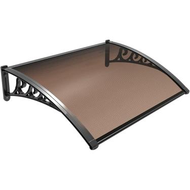 Imagem de Dossel de porta de janela curva para proteção solar, chuva de janela de porta? Abrigo de toldo corrugado, dossel de varanda de porta frontal, cobertura de policarbonato de ar condicionado, 8