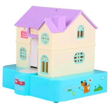 Imagem de Cofrinho Casinha Puxa Moeda com Efeitos de Música e Luz, Rosa e Roxo. Cofrinho Infantil Casinha com Cachorro que Sai para Pegar Moedas. Otimo presente para as crianças.