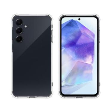Imagem de Capa A55 5g, Capinha Anti Impacto Para Samsung Galaxy A55 Case Transparente Proteção de Câmera