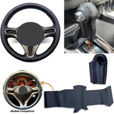 Imagem de Capas Couro Volante Borracha E Manopla Câmbio Automático Honda City 20
