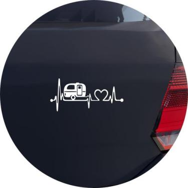 Imagem de Adesivo de Carro Trailer de Camping Batimento - Cor Dourado - Melhor A