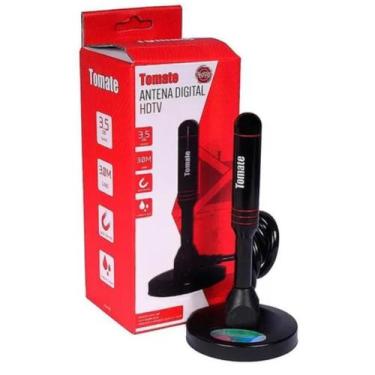 Imagem de Antena 3.5Dbi Tv Digital Amplificada Interna Prova Dágua - Tomate