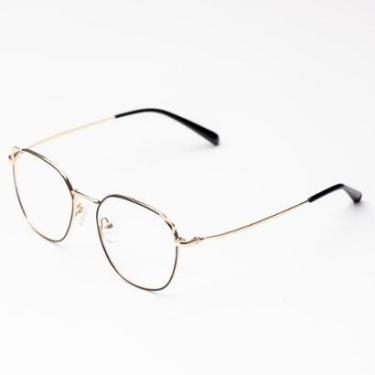 Imagem de Armação Óculos de Grau Feminina Metal Retangular / Maria- Óculos Sunrise-Feminino