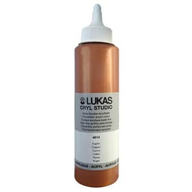 Imagem de LUKAS Cryl Studio Tinta acrílica - Pintura de acrílico de artista profissional da Alemanha, Cobre, 250 ml Bottle