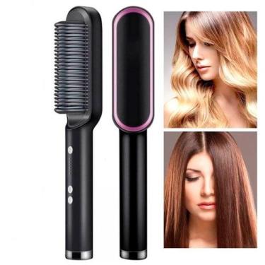 Imagem de Escova 3 em 1 Secadora Profissional Alisa Cabelo Rápido 110/220v Bivol