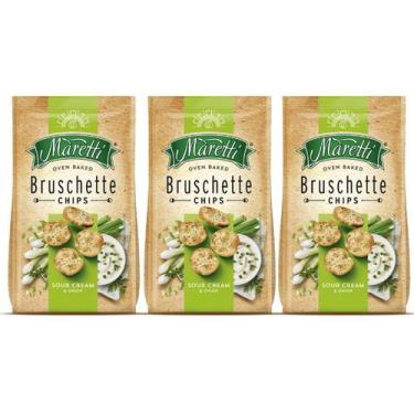Imagem de Kit 3 Torradas Bruschette Chips Cebola E Creme Maretti 85g