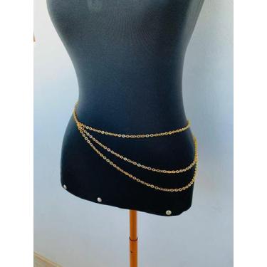 Imagem de Cinto de crrentes Body chain cinto em camdas dourado e prata Banhado -