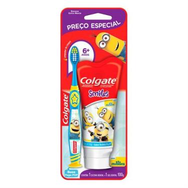 Imagem de Kit Escova Dental Infantil Colgate Minions Extra Macia 6+ Anos + 1 Gel