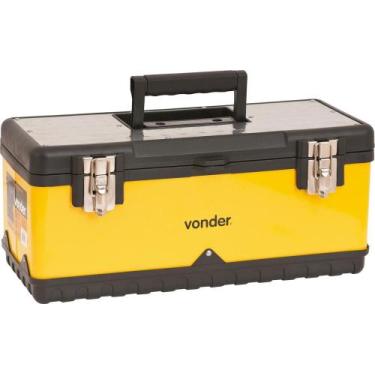 Imagem de Caixa Metálica Para Ferramentas Baú 505x245x225mm Com Bandej - Vonder