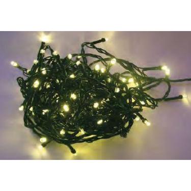 Imagem de Luz de Natal Cordão 100 Lâmpadas LED Morno Fio Verde 127V 10 Mts M/F -