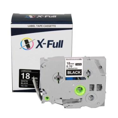 Imagem de Fita Compatível Brother Tze-345 Preta Letra Branca 18Mm - Geral