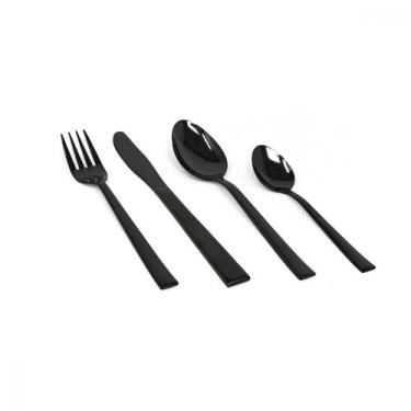 Imagem de Jogo Talheres de Mesa Aço Inox Faqueiro Garfos Colheres Facas Mesa Pos