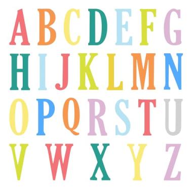 Imagem de BAOFALI Cortes para fazer cartões, 26 letras do alfabeto, matrizes de corte de metal, modelo de estêncil em relevo para artesanato em papel DIY, scrapbooking, decoração de álbum de fotos (altura de