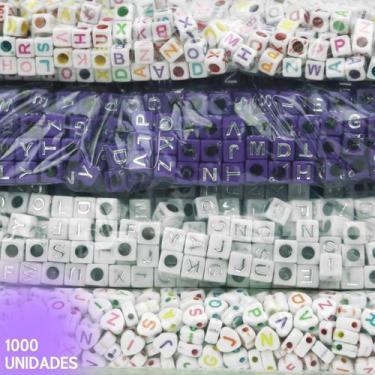 Imagem de Miçangas Para Pulseira - Letras - C/1000 Peças M11 - Nybc