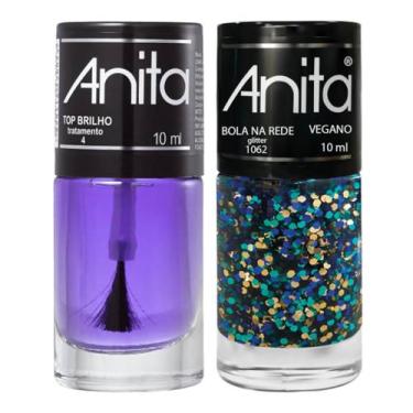 Imagem de Esmalte Bola Na Rede Coleção É Copaaa + Top Brilho 10ml Anita
