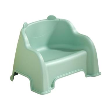 Imagem de Generic Banco pequeno, trocador de sapatos, confortável, apoio para os pés, banco infantil resistente com encosto para banheiro, cozinha, cabeceira, Verde