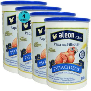 Imagem de Alcon Club Papa Para Filhotes Psitacídeos Super Premium 600g Kit Com 4