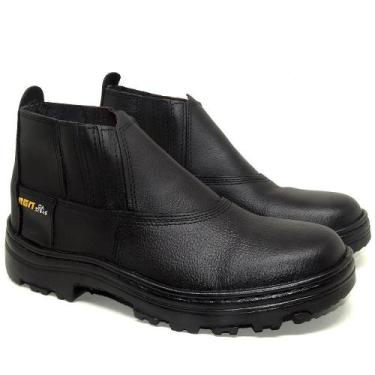 Imagem de Bota Masculina Cano Curto Epi Trabalho Segurança Couro Preto  - Carpid