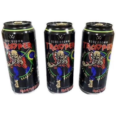 Imagem de Kit 3 Cerveja Trooper Ipa Iron Maiden Bodebrown lata 473ml - Trooper B