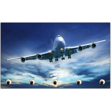 Imagem de Porta Chaves Avião Aeronave Organizador Chaveiro - Vital Quadros