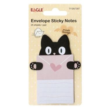 Imagem de Bloco de Anotações Gatinho Envelope Sticky Notes 25 Folhas - Eagle, TY