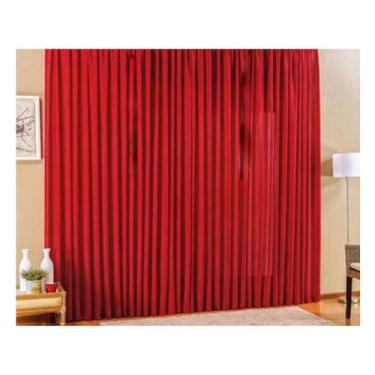 Imagem de Cortina Seda Amassada Dublin 5,5mx2,8m Sem Forro Para Varão - Chrisney