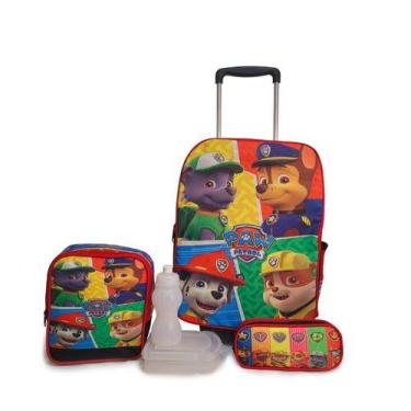 Imagem de Kit Escolar Mochila Infantil Patrulha Canina Tam G Premium - JM , Dese
