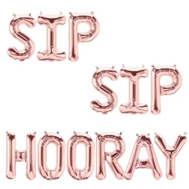 Imagem de Sip Sip Hooray, banner de festa de chá de noiva de casamento, comemorar despedida de solteira, noivado, formatura, aniversário, decorações de suprimentos de festa