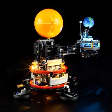 Imagem de MENZAVA LED Light Set Compatible with 42179 Planet Earth and Moon in Orbit Technic Building Blocks Model - Model Set NOT Included