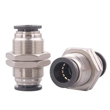 Imagem de DERPIPE União de anteparo de encaixe de tubo de 1,27 cm de tubo OD de aço inoxidável com rosca dupla (2 pacotes)