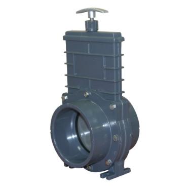 Imagem de Valterra Válvula de portão métrica de PVC 8401, cinza, deslizante de 110 mm