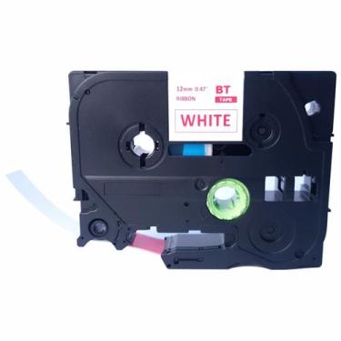 Imagem de Fita Cetim TZ R232 Compatível P/ BROTHER 12mm Red / White - BYT