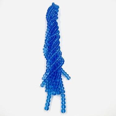 Imagem de Fio Pedras 8x10mm 48un Esfera Facetada Azul Transparente - Macall