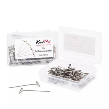 Imagem de Alfinetes em "T" Para Blocagem KnitPro C/50 unidades
