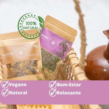 Imagem de Infusão (chá) de Lavanda + Calêndula + Vela vegetal Aromática - Aliven