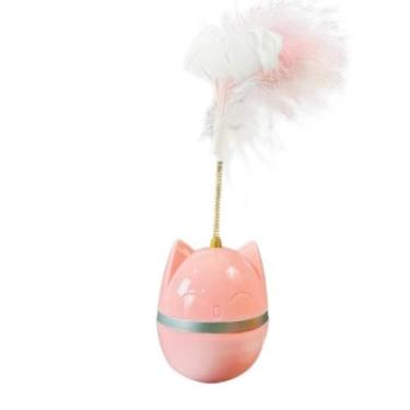 Imagem de Brinquedo João Bobo Gato Com Plumas Sino Cat Interativo (Rosa)