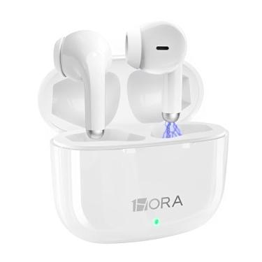 Imagem de Fone de Ouvido Bluetooth 5.3 1Hora, Fone de Ouvido Sem Fio Aut203 Branco, Design Elegante e Moderno, Áudio Imersivo, Ampla Compatibilidade