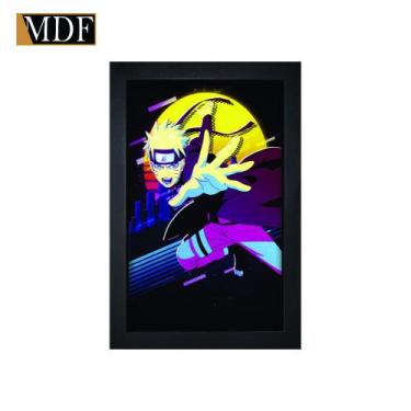Imagem de Quadro Decorativo Moldura Pintada Gel Naruto 30x20 Mdf Adesivado - ATA